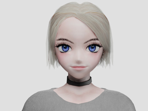 Sweet anime girl V31790 3Dモデル