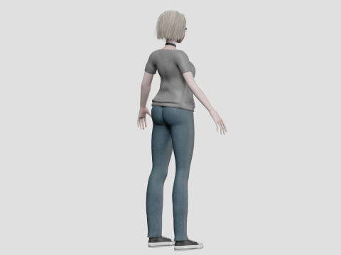 Sweet anime girl V31790 3Dモデル