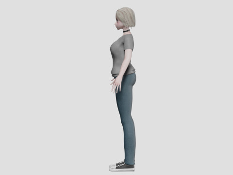 Sweet anime girl V31790 3Dモデル