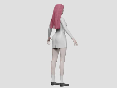 Sweet Basic girl V28719 3D Model