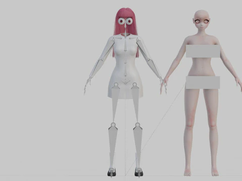 Sweet Basic girl V28719 3D Model