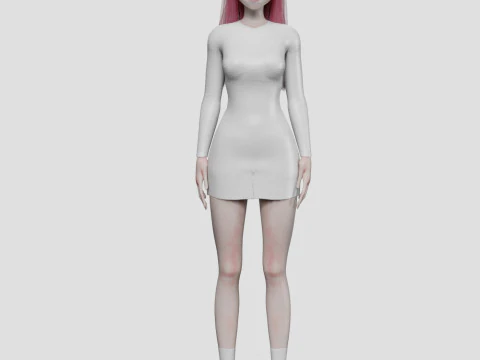 Sweet Basic girl V28719 3D Model