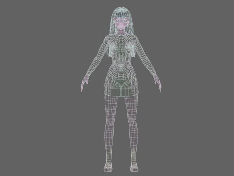 Sweet Basic girl V28719 3D Model