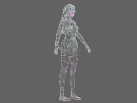 Sweet Basic girl V28719 Modèle 3D