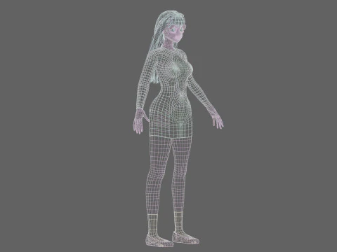 Sweet Basic girl V28719 3D Model