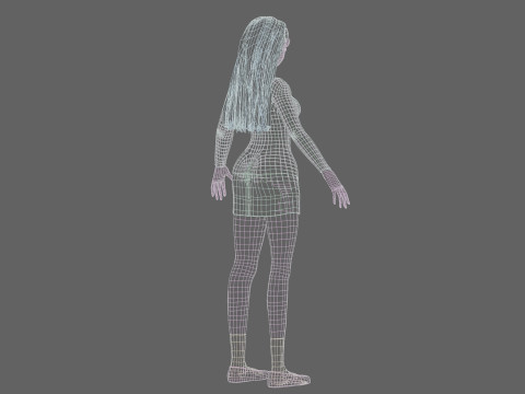 Sweet Basic girl V28719 Modèle 3D