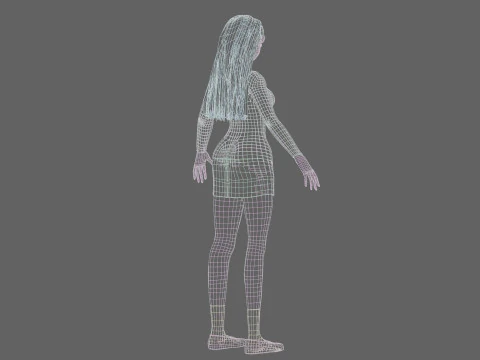 Sweet Basic girl V28719 3D Model