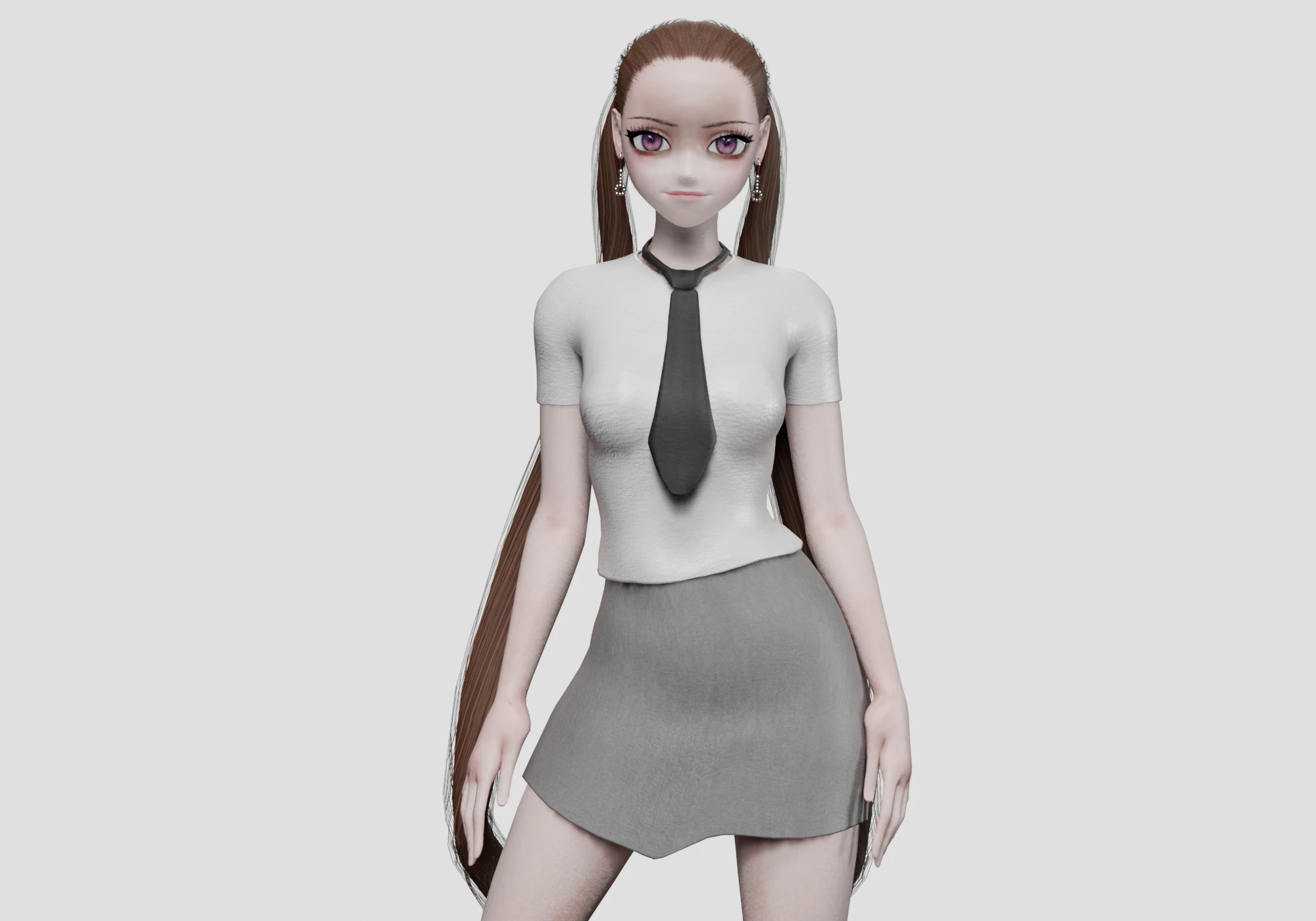 Sweet cute girl V24748 3D Model .c4d .max .obj .3ds .fbx .stl .blend