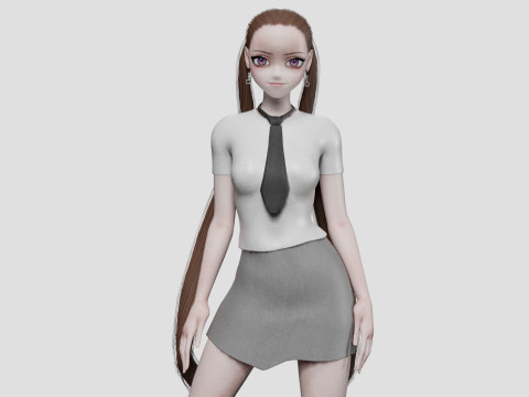 Sweet cute girl V24748 Modèle 3D