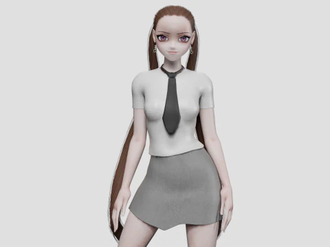 Sweet cute girl V24748 3D Model