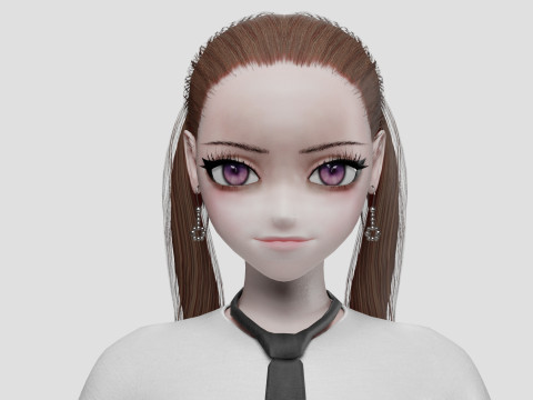 Sweet cute girl V24748 3D Model