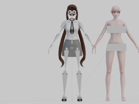 Sweet cute girl V24748 3D Model