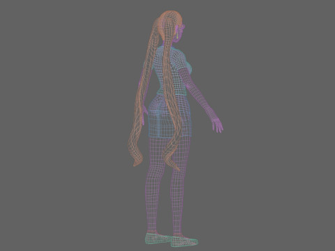 Sweet cute girl V24748 3D Model