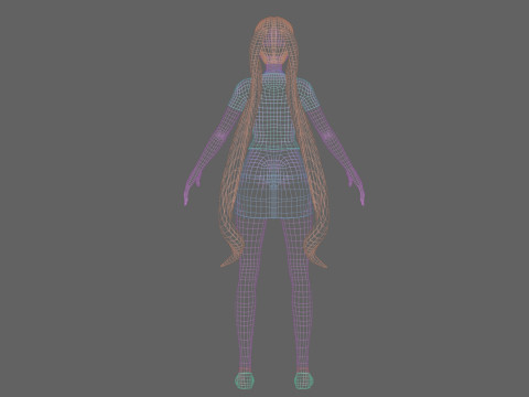 Sweet cute girl V24748 3D Model