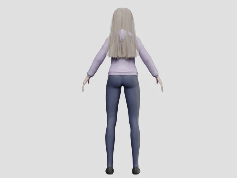 Teen anime girl V31093 3D Model
