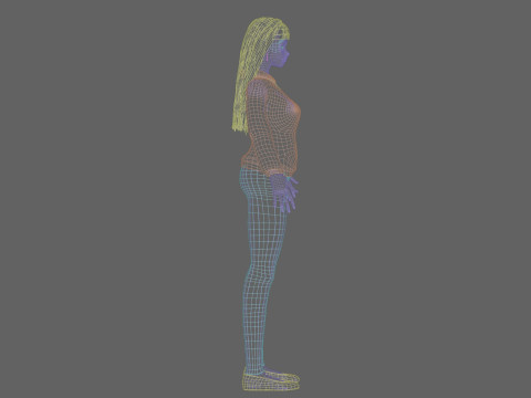 Teen anime girl V31093 3D Model
