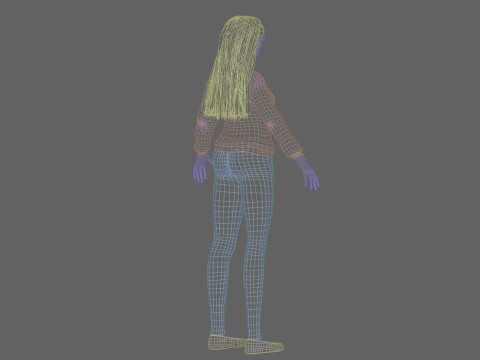 Teen anime girl V31093 3D Model