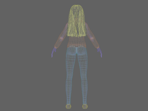 Teen anime girl V31093 3D Model