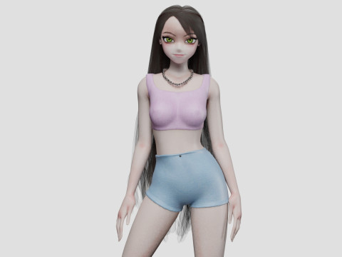Teen cute girl V32265 3D Model