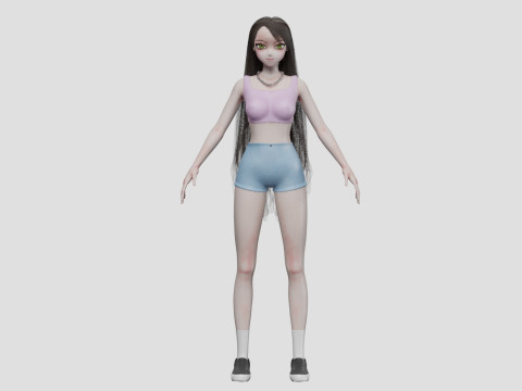 Teen cute girl V32265 Modelo 3D