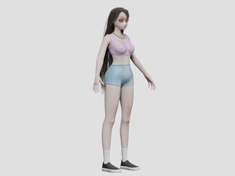 Teen cute girl V32265 Modelo 3D