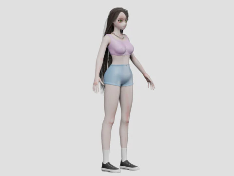 किशोर सुंदर लड़की V32265 3D मॉडल