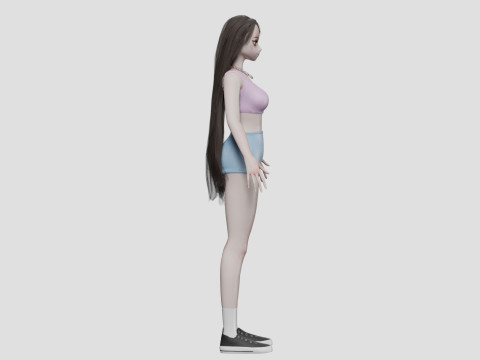 Teen cute girl V32265 Modelo 3D