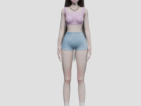 Teen cute girl V32265 Modelo 3D