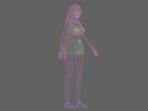 किशोर सुंदर लड़की V32265 3D मॉडल