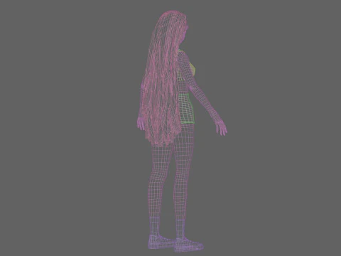 किशोर सुंदर लड़की V32265 3D मॉडल