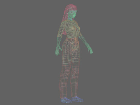 Young anime girl V31966 3D Model