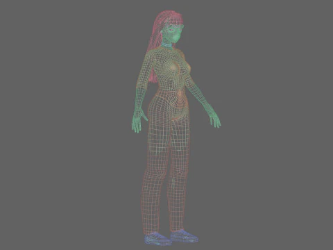 Young anime girl V31966 3D Model