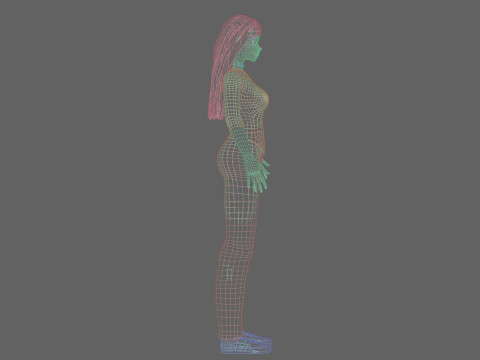 Young anime girl V31966 3D Model