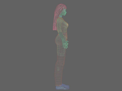 Young anime girl V31966 3D Model