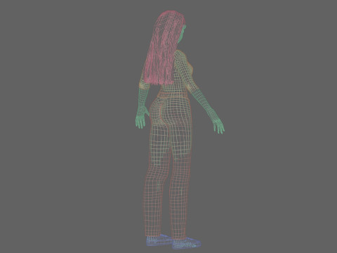 Young anime girl V31966 3D Model