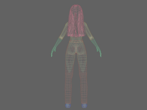 Young anime girl V31966 3D Model