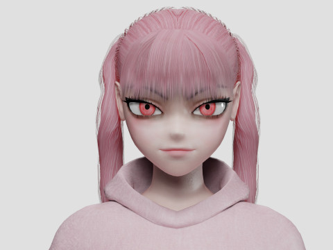 Young cute girl V27436 Model 3D