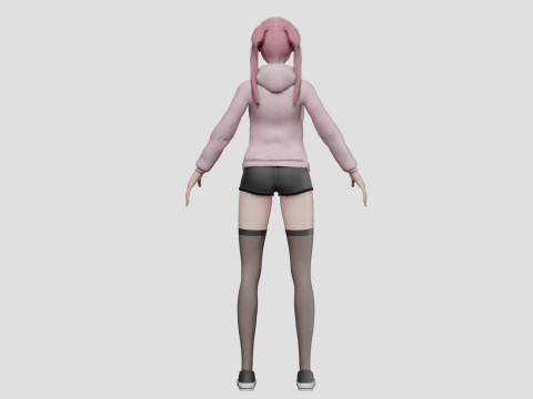 Young cute girl V27436 Model 3D