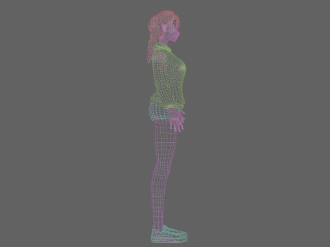 Young cute girl V27436 Model 3D