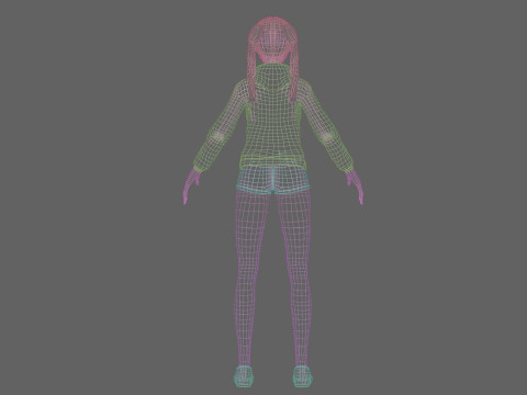 Young cute girl V27436 Model 3D