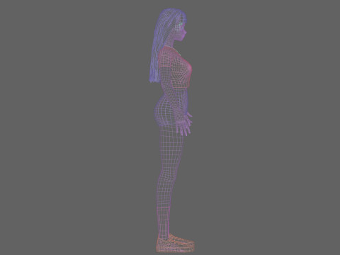 Anime Basic girl V30379 3D Model