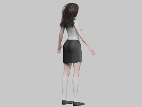 Anime Beautiful girl V32484 Model 3D