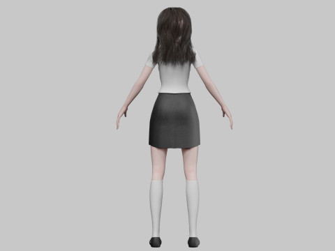 Anime Beautiful girl V32484 Model 3D