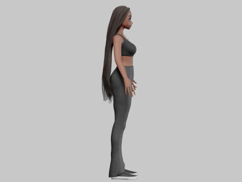 Anime Cartoon girl V31613 3D Model