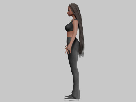 Anime Cartoon girl V31613 3D Model