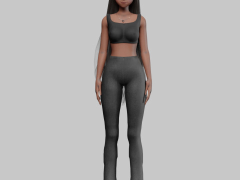Anime Cartoon girl V31613 3D Model