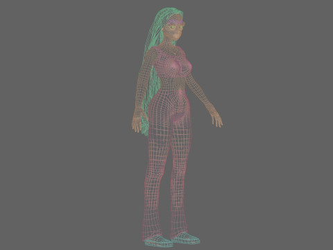 Anime Cartoon girl V31613 3D Model