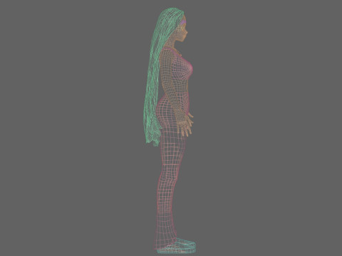 Anime Cartoon girl V31613 3D Model