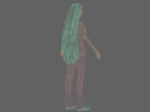 Anime Cartoon girl V31613 3D Model