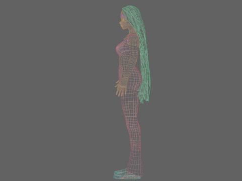 Anime Cartoon girl V31613 3D Model